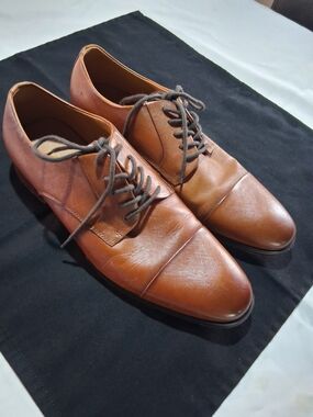 Aldo Brown Leather Cap-Toe Derby Oxfords
